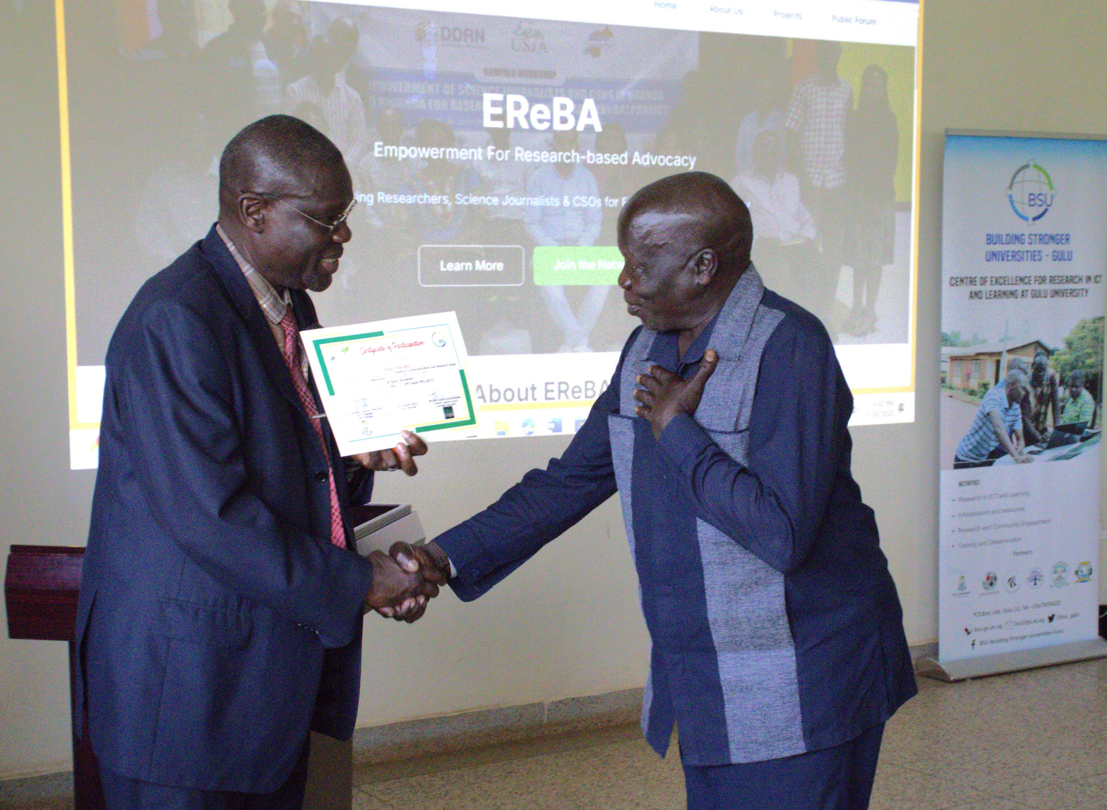 Gulu VC Launches EReBA Network, Recognizes Outstanding Science Journalists, Researchers and CSO Activists 